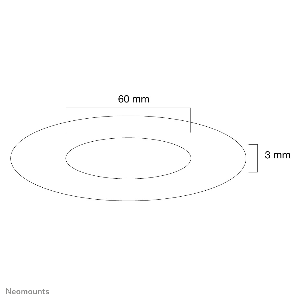 Neomounts FPMA-CRS6 Rosone di copertura - diam. 60 mm